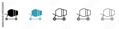 cement mixers icon. Design for web and mobile app. Vector illustration