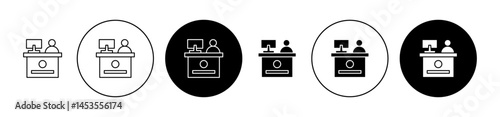 cashier table icon. Design for web and mobile app. Vector illustration