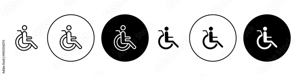 Wheelchair icon. Design for web and mobile app. Vector illustration Wheelchair icon. Design for web and mobile app. Vector illustration