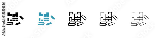 Wooden block icon. Design for web and mobile app. Vector illustration