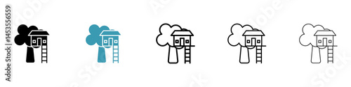 Tree house icon. Design for web and mobile app. Vector illustration