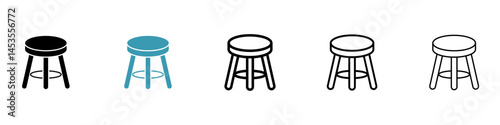 Stool icon. Design for web and mobile app. Vector illustration