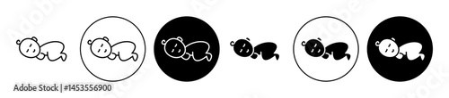 Sleeping baby icon. Design for web and mobile app. Vector illustration