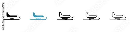 Sled icon. Design for web and mobile app. Vector illustration
