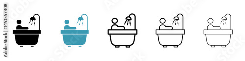 Person Bathing icon. Design for web and mobile app. Vector illustration