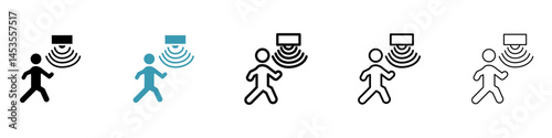 Motion sensor icon. Design for web and mobile app. Vector illustration