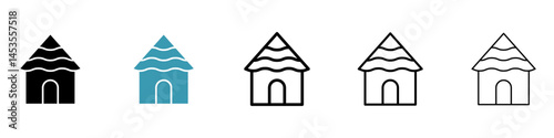 Mud hut icon. Design for web and mobile app. Vector illustration