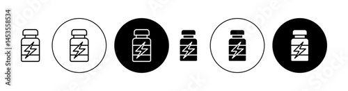 Fitness supplement icon. Design for web and mobile app. Vector illustration