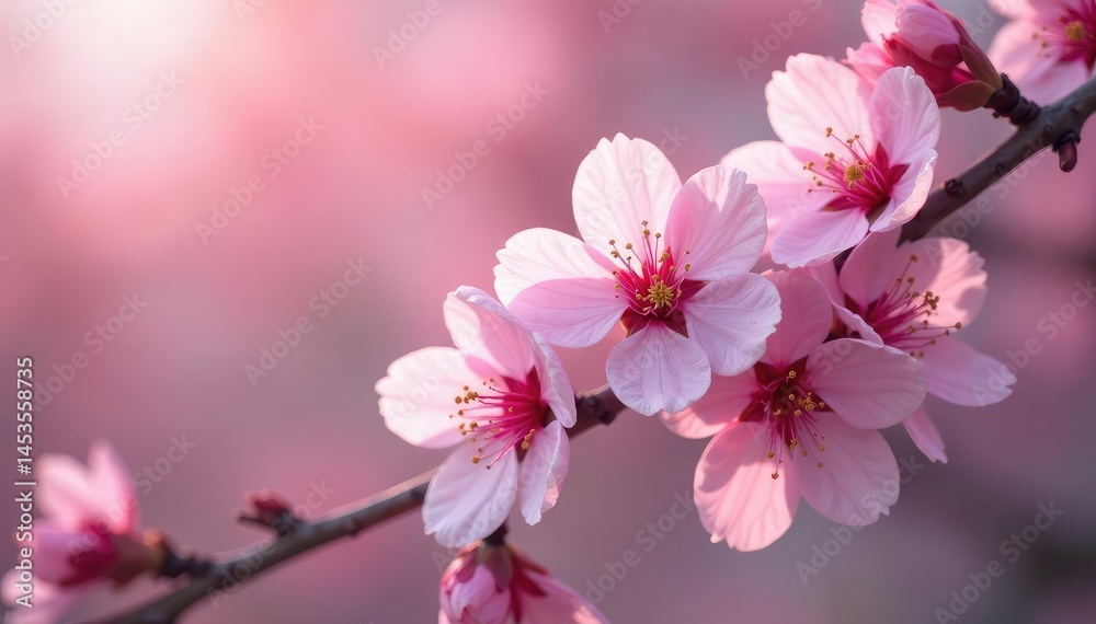 Delicate pink sakura blossoms, intricate branch pattern, pink flowers, cherry blossom, textile Delicate pink sakura blossoms, intricate branch pattern, pink flowers, cherry blossom, textile