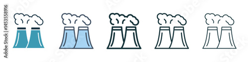 Cooling tower icon. Design for web and mobile app. Vector illustration