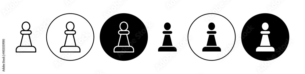 Chess pawn icon. Design for web and mobile app. Vector illustration Chess pawn icon. Design for web and mobile app. Vector illustration
