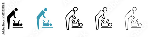 Changing table icon. Design for web and mobile app. Vector illustration
