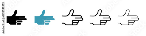 Bang bang gesture icon. Design for web and mobile app. Vector illustration