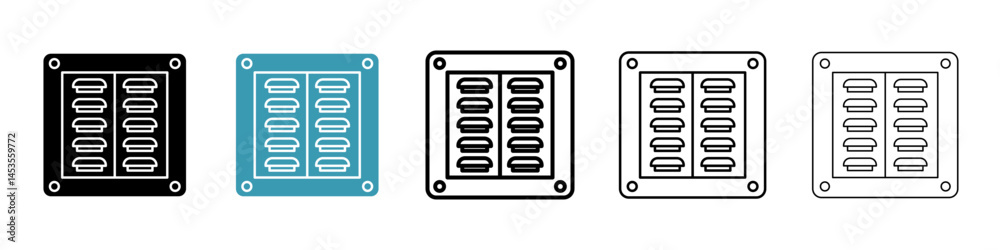 Air exhauster icon. Design for web and mobile app. Vector illustration Air exhauster icon. Design for web and mobile app. Vector illustration