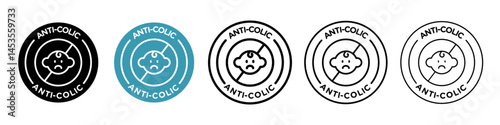 Anti colic baby cry icon. Design for web and mobile app. Vector illustration