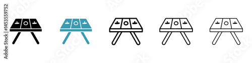 Air hockey icon. Design for web and mobile app. Vector illustration