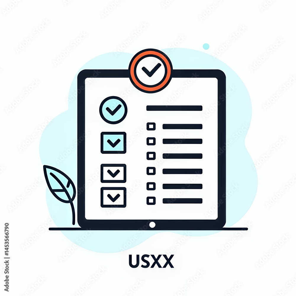 UX testing icon with checklist and screen, white background UX testing icon with checklist and screen, white background