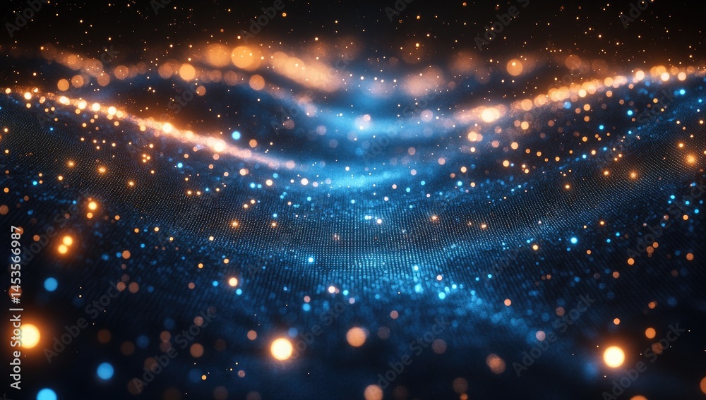 Abstract digital art with glowing particles. Abstract digital art with glowing particles.