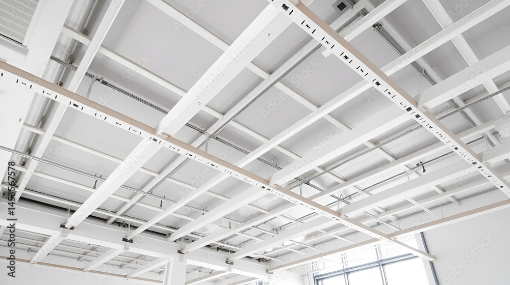 Obraz premium Suspended ceiling structure, for installation of plasterboard