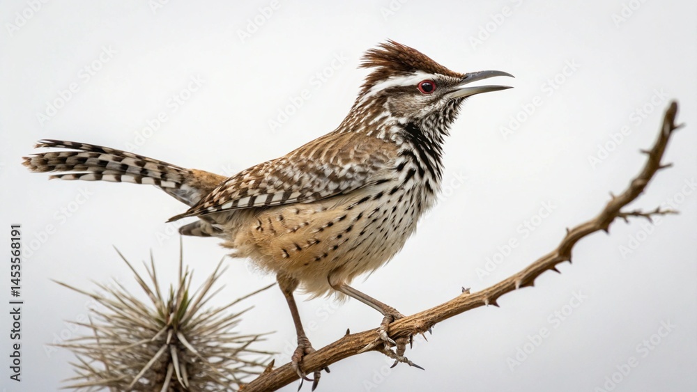 Cactus Wren on studio background Cactus Wren on studio background