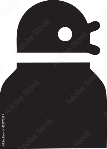 Silhouette vector black business style icon
