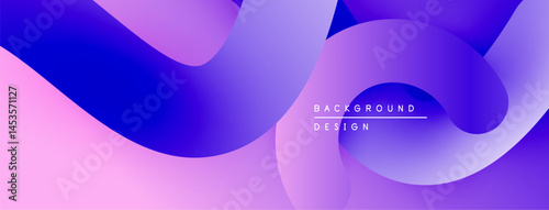 Abstract fluid shapes blend purple, pink hues. Modern design evokes movement, depth. Minimalist aesthetic suits digital backgrounds.