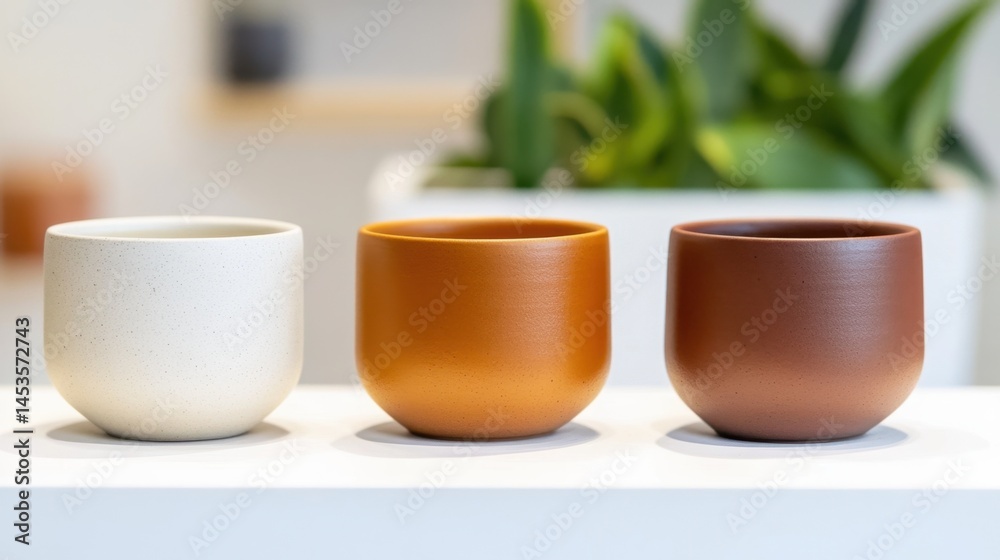Clean tea display with cups of three teas, each steeped to perfection with visible differences in color Clean tea display with cups of three teas, each steeped to perfection with visible differences in color