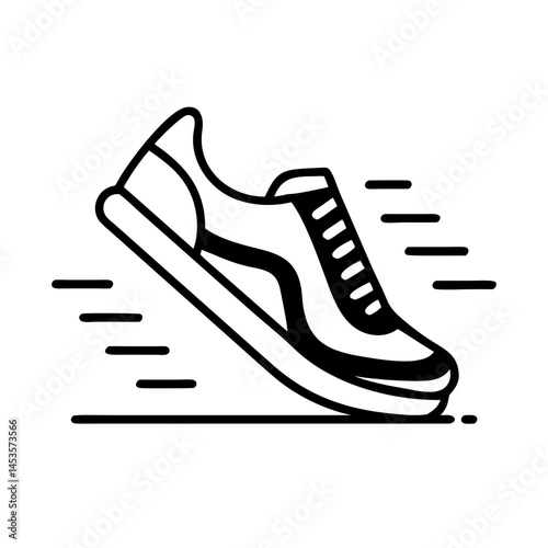 Running Shoe Icon for Fitness Blogs, Websites, and Sports Merchandise Design