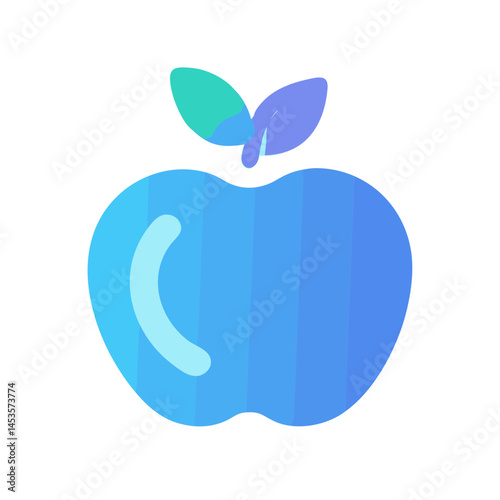 Blue Apple Icon for Educational Materials, Technology Blogs, Digital Learning Platforms and Knowledge Management Systems