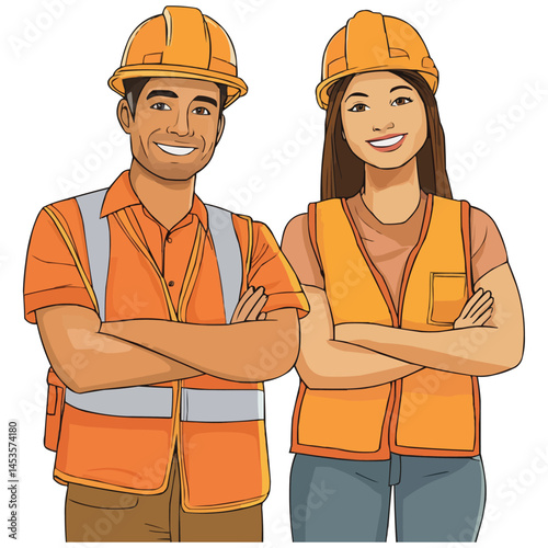 two workers in uniform