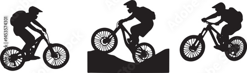 silhouette of a woman with a running bicycle