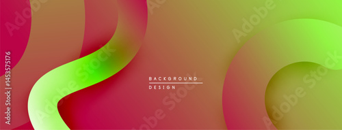 Abstract fluid shapes, vibrant colors blend. Gradient transitions create dynamic visual effect. Modern design element for backgrounds.