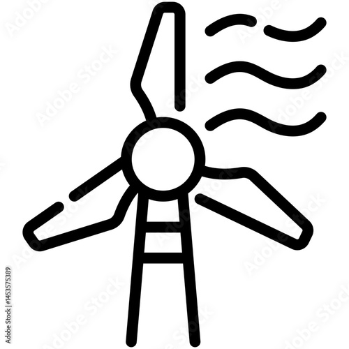 windmills line icon