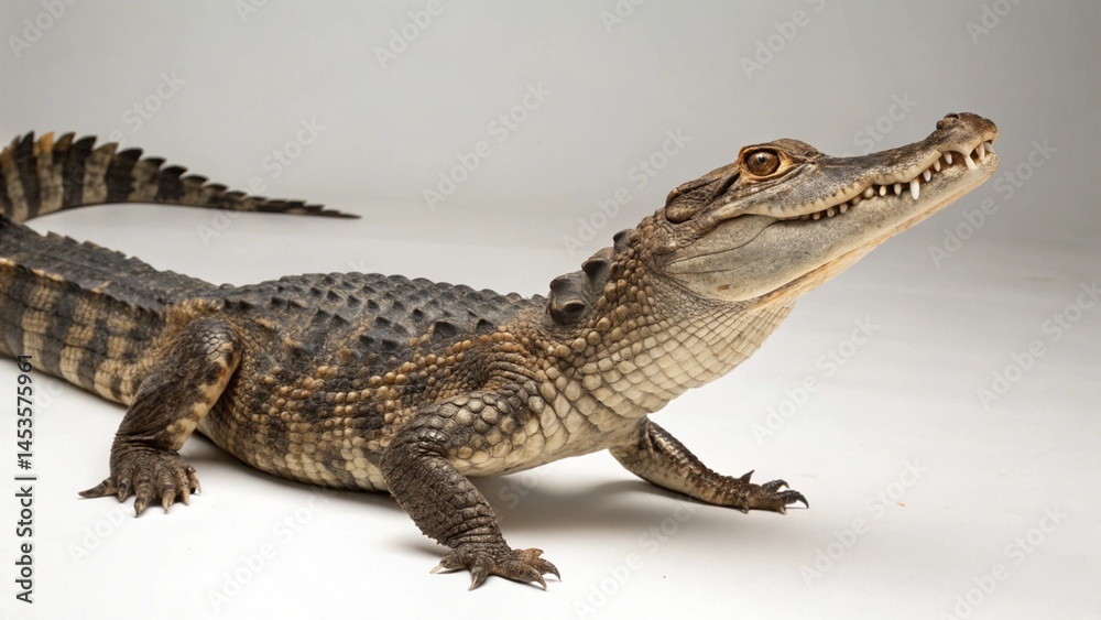 Caiman on studio background Caiman on studio background