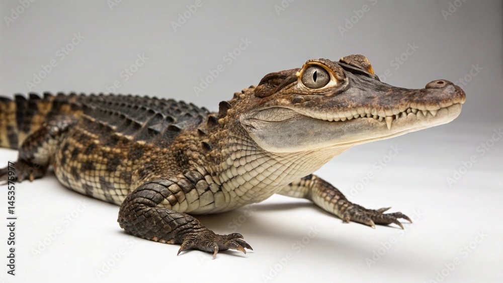 Fototapeta premium Caiman on studio background