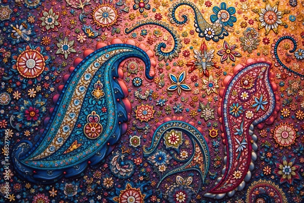 Subtle paisley design, continuous and cohesive across surface , seamless, background Subtle paisley design, continuous and cohesive across surface , seamless, background