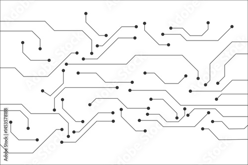 Abstract futuristic circuit board Illustration, Circuit board with various technology elements. Circuit board pattern for technology background. 