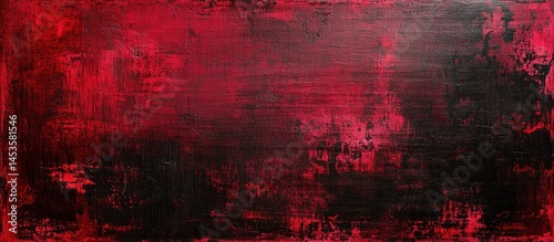 Crimson Dusk: An Abstract Red and Black Canvas