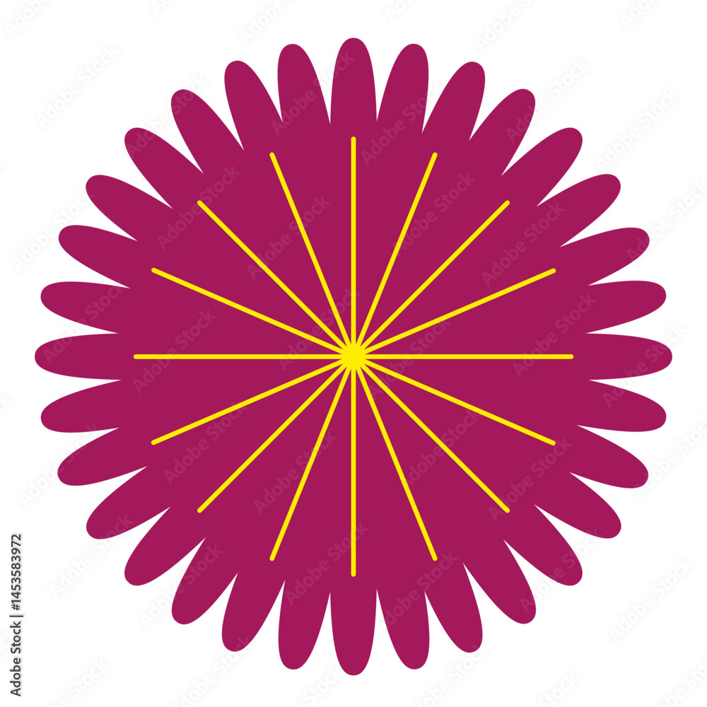 Obraz premium Flat fantasy flower collection