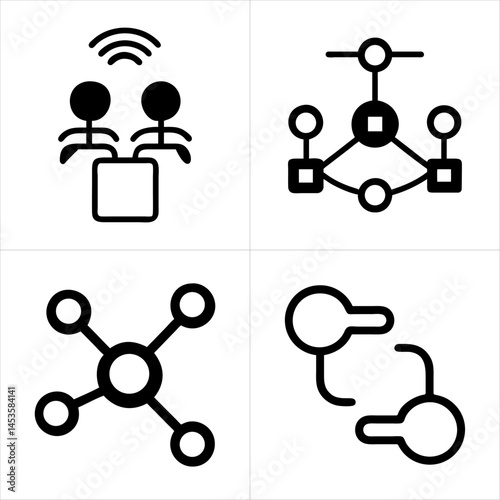 connection icon set

