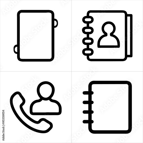 contact icon set
