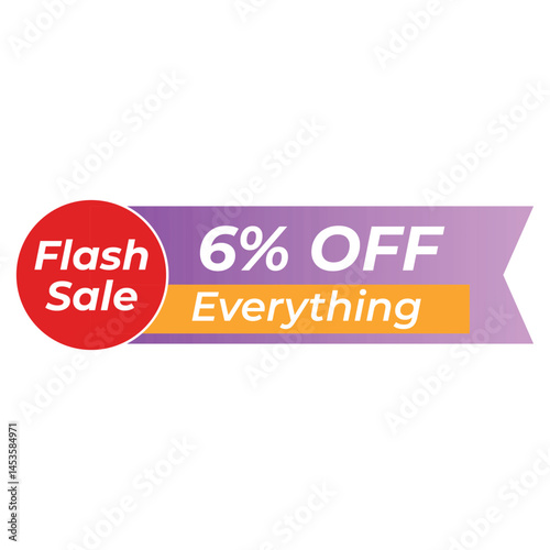  Flash Sale Banner 28 Off Everything Flash Sale Banner A vibrant flash sale banner graphic with a 28 off discount on everything.