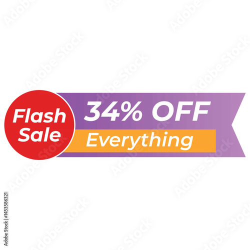  Flash Sale Banner 28 Off Everything Flash Sale Banner A vibrant flash sale banner graphic with a 28 off discount on everything.