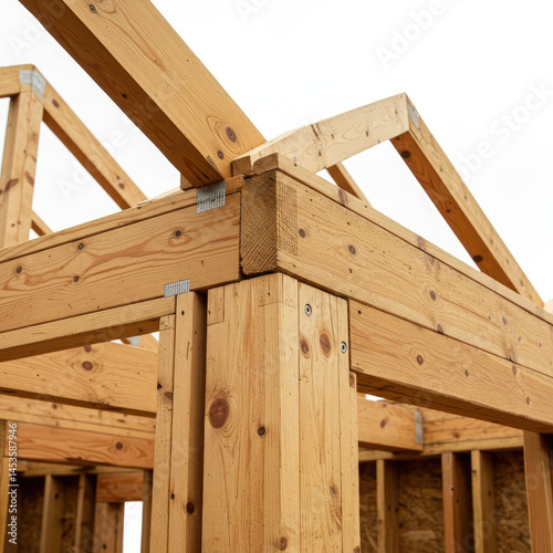 wooden house isolated on white
