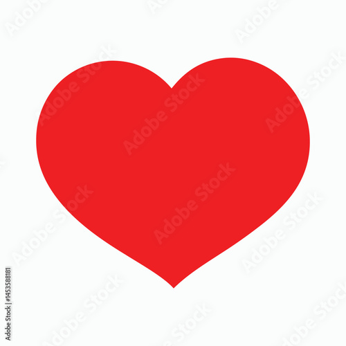 red love icon with a heart symbol for romance and affection