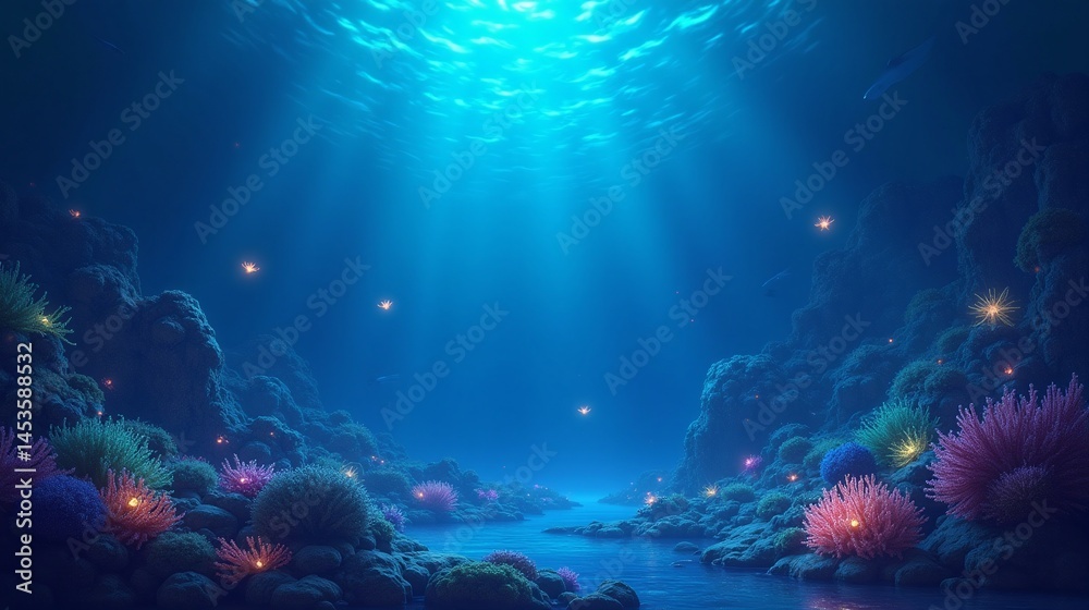 Fototapeta premium Coral Dreams: A Fantastical Undersea Adventure