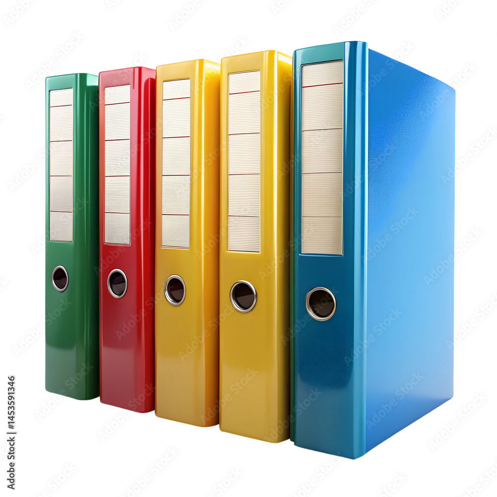 Ring binders files isolated on transparent background. Ring binders files isolated on transparent background.