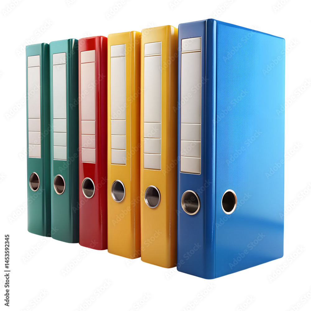 Ring binders files isolated on transparent background. Ring binders files isolated on transparent background.