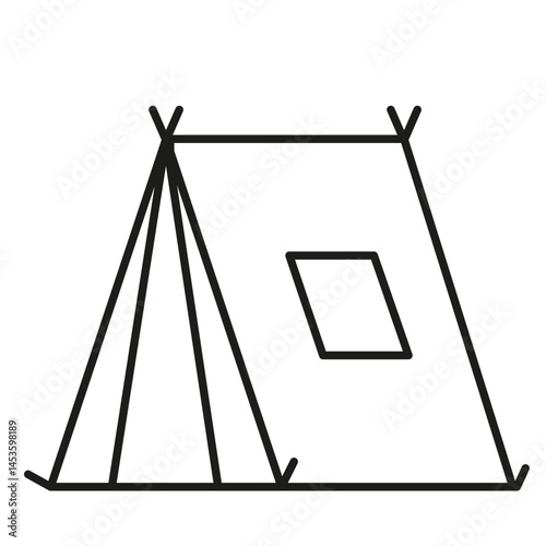 camp equipment with nature elements vector illustration