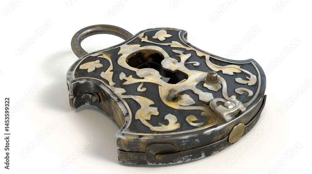 A steel padlock is clearly isolated on a white background, presenting a concept related to security and protection with the touch of Generative Ai. The simple yet powerful image of the padlock against A steel padlock is clearly isolated on a white background, presenting a concept related to security and protection with the touch of Generative Ai. The simple yet powerful image of the padlock against